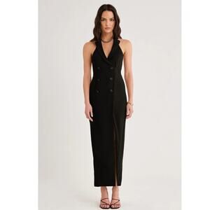 New Free People x Rumer Arden Blazer Maxi Dress $499 AU M / US 6 Black